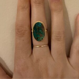 14k gold turquoise ring